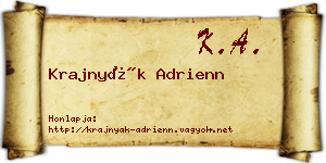 Krajnyák Adrienn névjegykártya